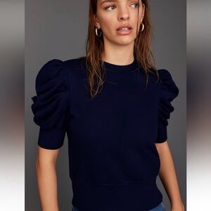 Soldout.nyc The Just Enough Puff Sleeve sweatshirt XS black‎ sustainable classic